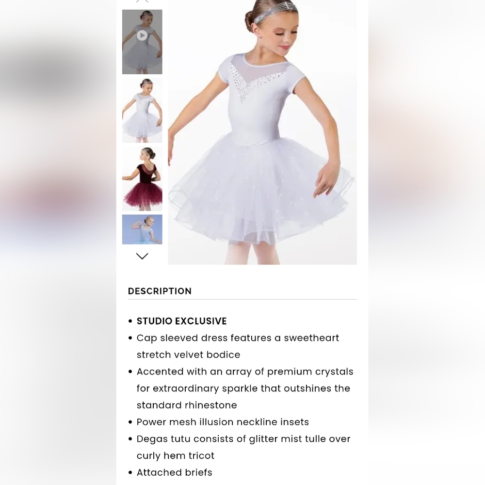 Wiseman Edelweiss IC (7-8) Sky Blue Dance Dress W/ Tutu & Attached Briefs - NWOT